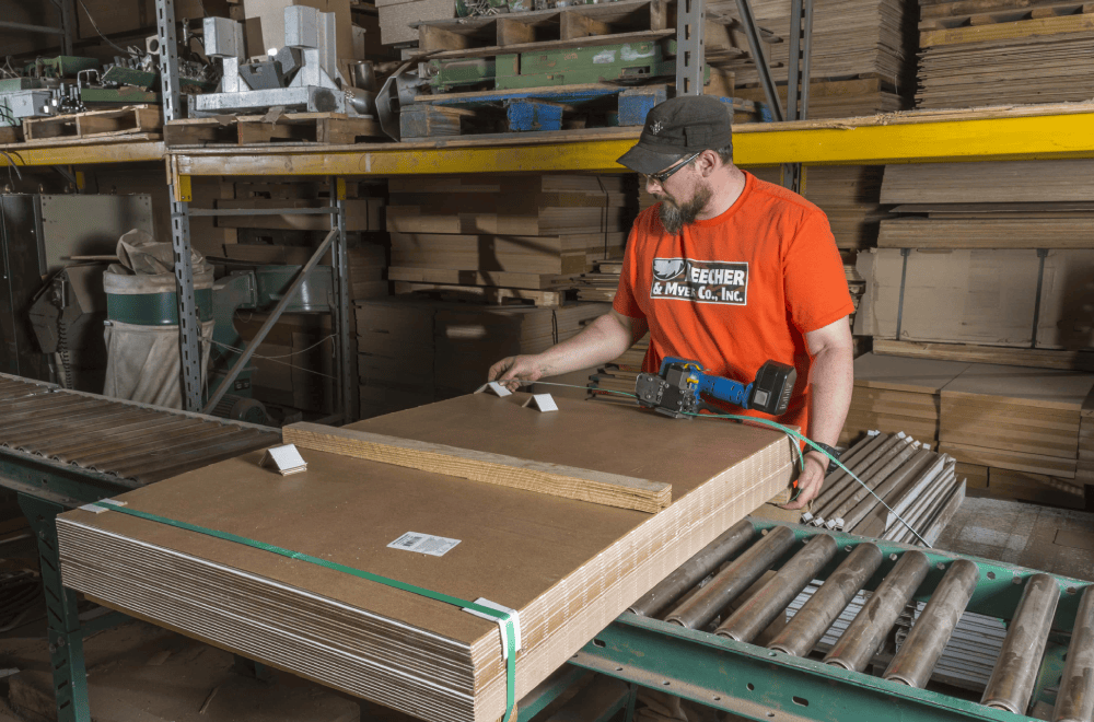 Cut-to-size panel components produced at the York, PA facility.